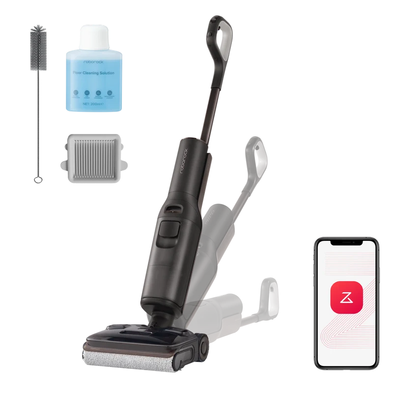 Aspirateur laveur Roborock F25 Pro Turbo avec nettoyage en profondeur HyperScrub en un appui