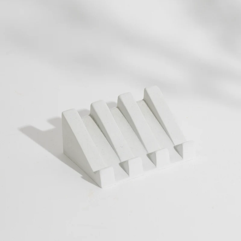 Porte-savon en béton blanc