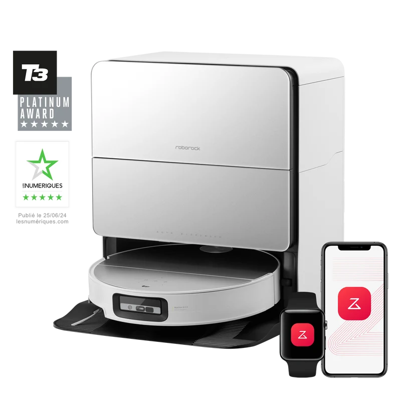 Roborock Saros 10 ( S8 MaxV Ultra amélioré ) robot aspirateur laveur avec station d’accueil multifonctionnelle RockDock® Ultra