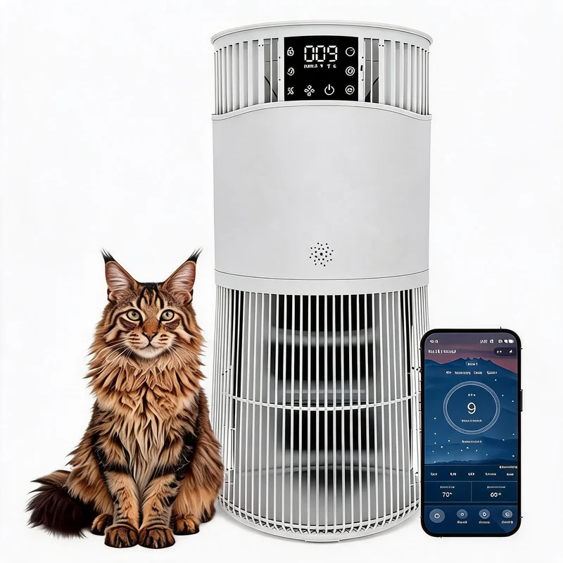 Garvee Luftreiniger H13 HEPA Purificateur d'Air Silencieux 490m³/h Plastique Aromathérapie App Contrôle Grandes Pièces
