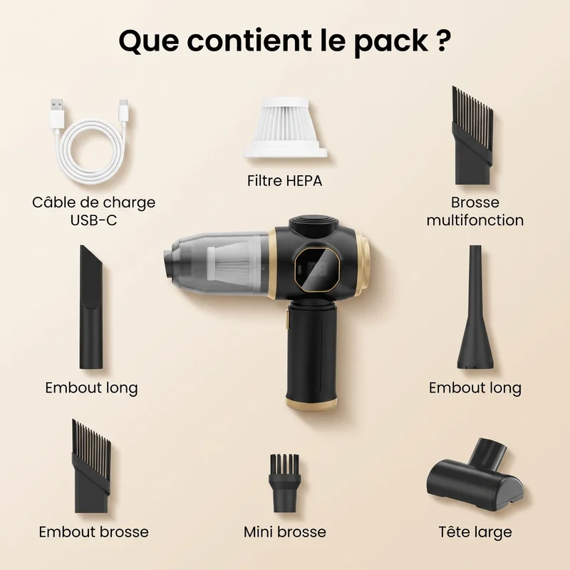 Aspirateur à main sans fil Wilo – 640 g