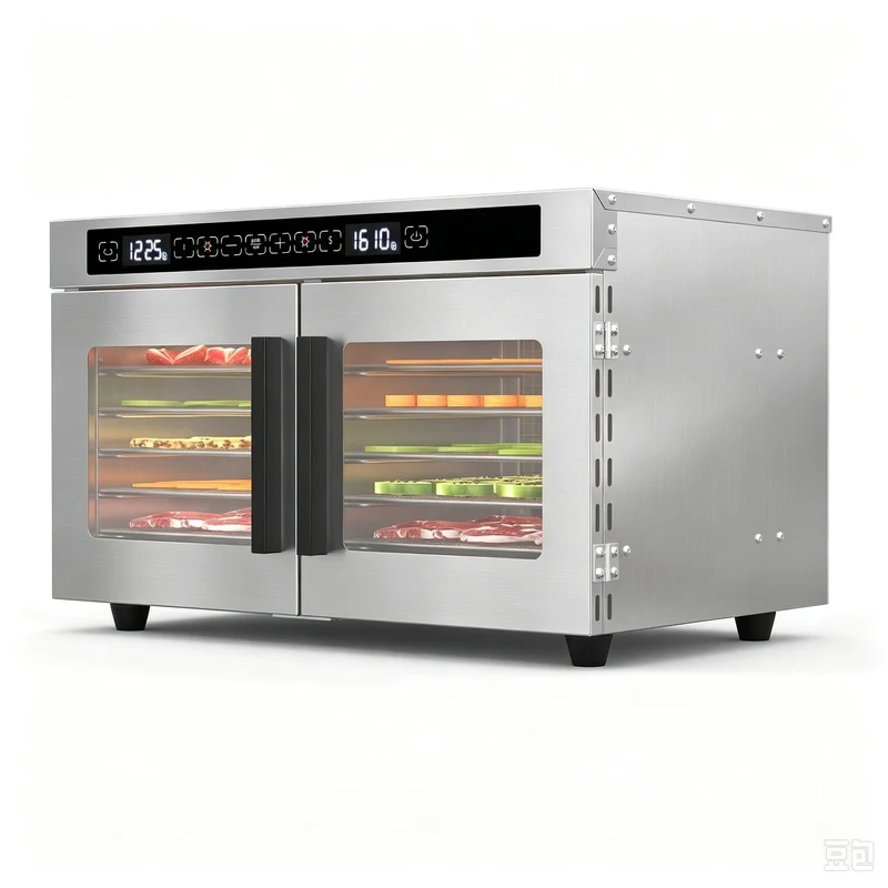 Garvee Deshidratador Alimentos 6 Bandejas Acier Inoxydable Double Zone Puissance 1040W Cuisine Maison Format Stable