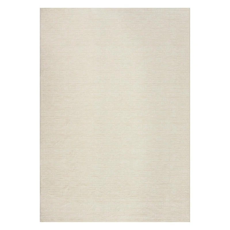 Garvee Tapis Court Doux Moderne 100% Polyester Antidérapant Beige 160x230 cm Pour Salon Et Chambre