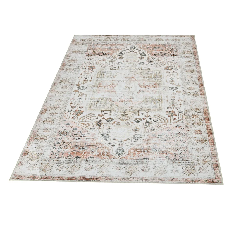 Garvee Tapis Coureur Vintage Durable En Polyester Doux Avec Antidérapant TPR Pour Couloir Salon Chambre 120x170cm