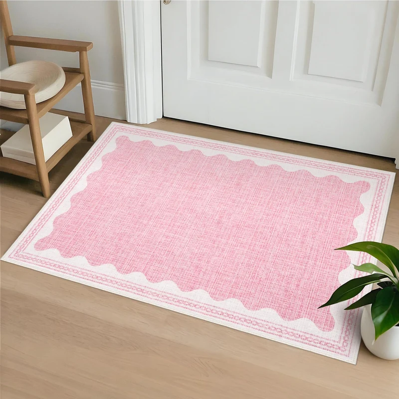 Garvee Tapis Moderne Lavable Antidérapant Ultradoux Polyester Pour Séjour Chambre Enfants Couloir, Design Minimaliste, Polyvalent