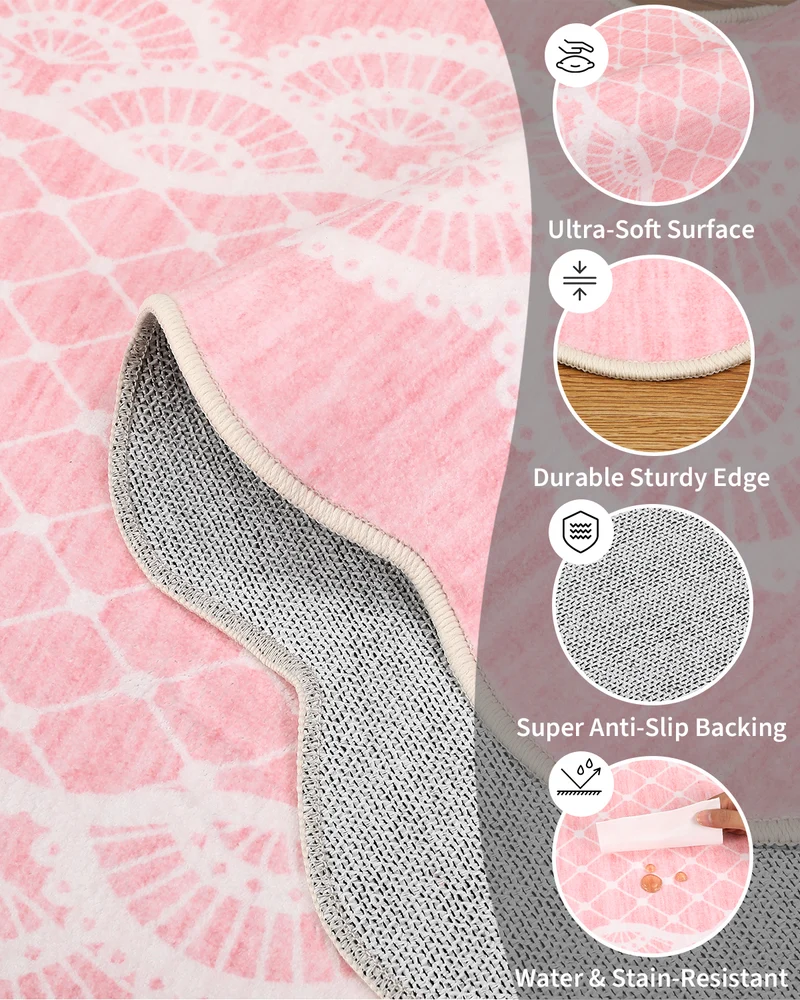 Garvee Alfombra Suave Cachemir 1200gsm Polyester Lavable Antidérapante Pour Salon Chambre Taille Polyvalente Couleur Élégante