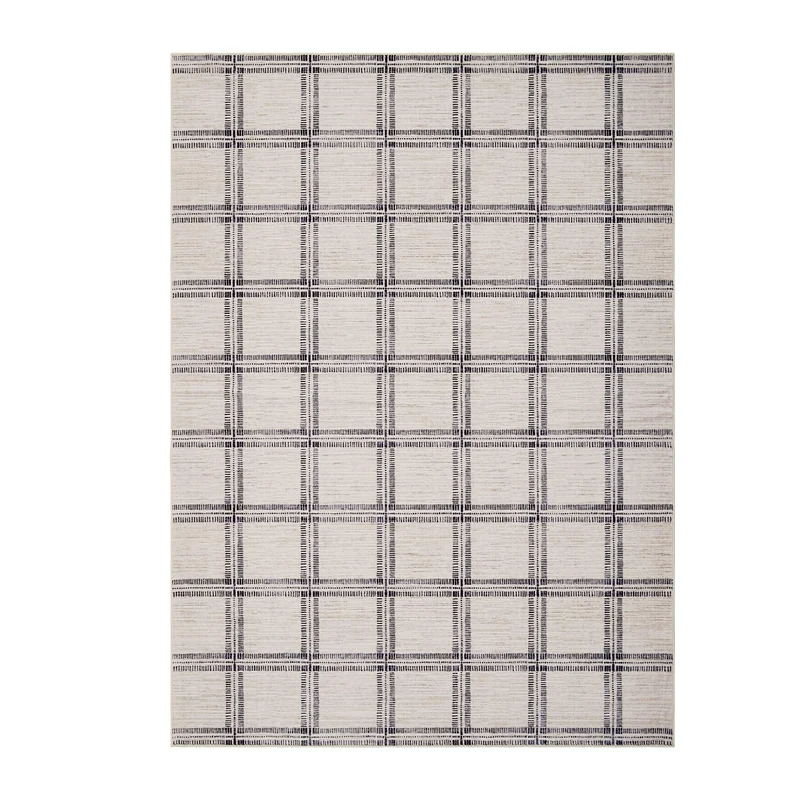 Garvee Alfombra Géométrica Low Pile Antideslizante Lavable Polyester TPR Maison Moderne