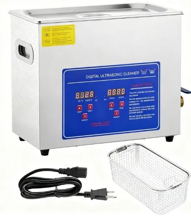 Garvee Ultrasons Nettoyeur 30L 600W 40kHz Chauffage 80°C Inox SUS304 Atelier Laboratoire Acier Inoxydable