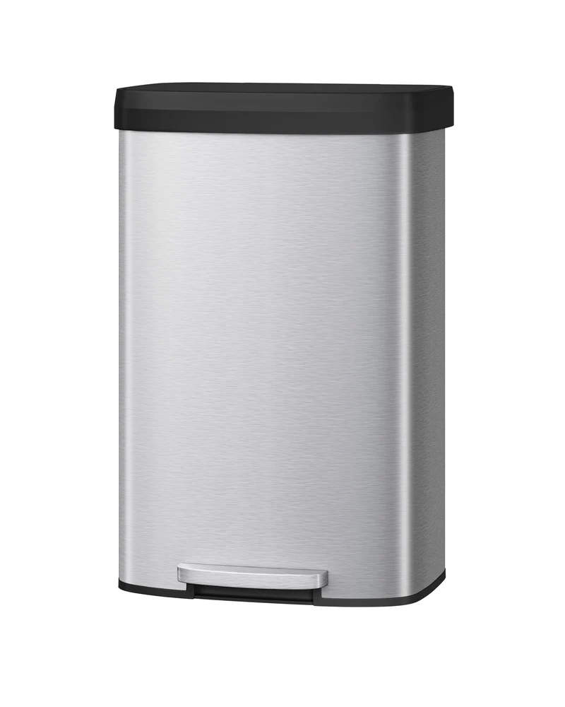 Garvee Poubelle Métallique Avec Couvercle - Acier Inoxydable Durable, Étanche - Compacte Pour Cuisine Et Bureau