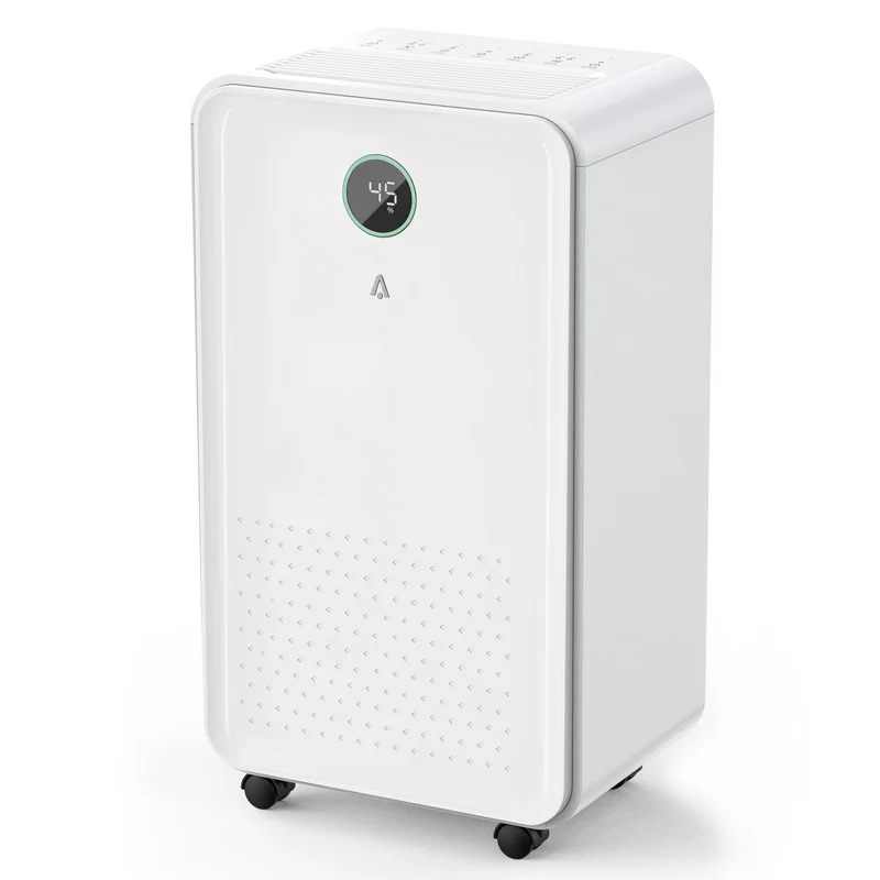 Garvee Deshumidificateur Électrique 16L Silencieux Avec Minuterie 24h Pour Maison Et Sous-Sol, Écran Digital, Drainage Continu, Économie D'Énergie, Anti-Humidité