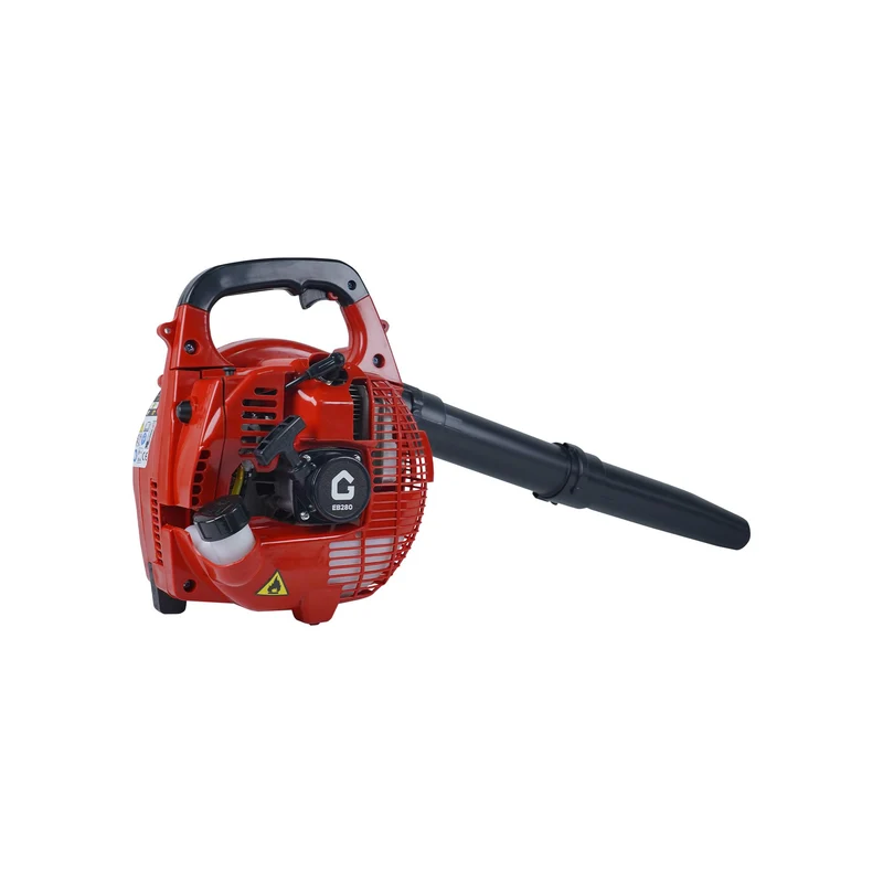 Garvee souffleur de feuilles portatif à essence 28 cm³, 1.1 CV, 490 CFM, 290 km/h, rouge, pour le jardin, l'allée et la neige