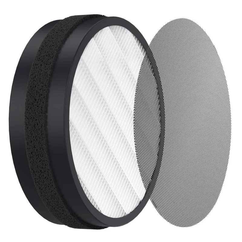 Filtre de rechange Garvee pour purificateur d'air H13 True HEPA à charbon actif, filtration en 4 étapes, blanc, pour usage domestique, remplacement facile