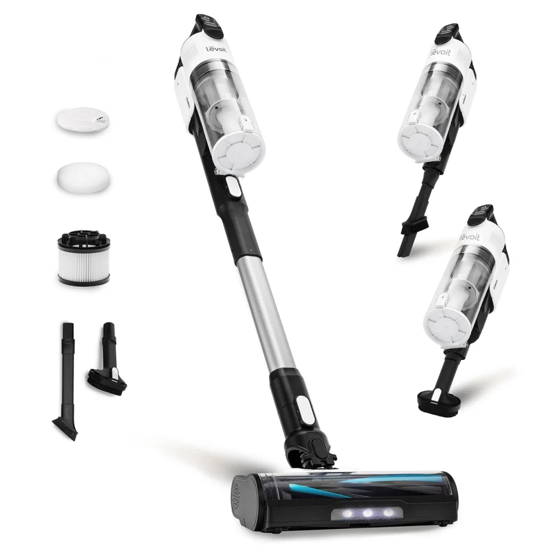 Levoit SDC01 Aspirateur Sans Fil Anti-Enchevêtrement, Noir & Blanc