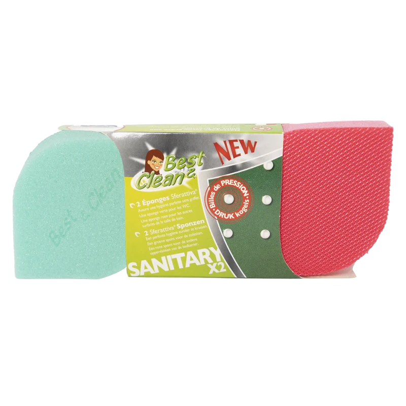 Eponges salle de bain grattantes sans griffes (par 2)