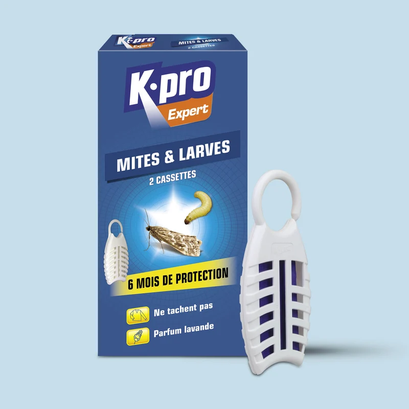 Cassettes contre les mites et larves