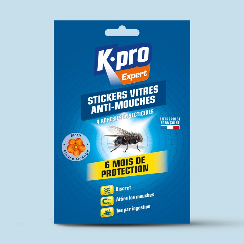 Stickers anti-mouches fleurs