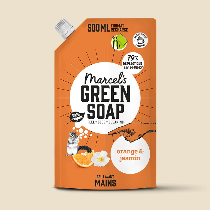Recharge Gel Lavant Mains Orange & Jasmin