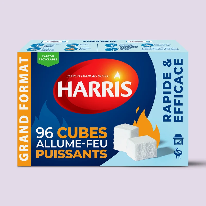 96 cubes allume feu sans odeur