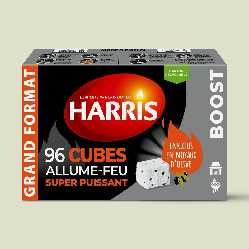 96 cubes allume feu super puissant