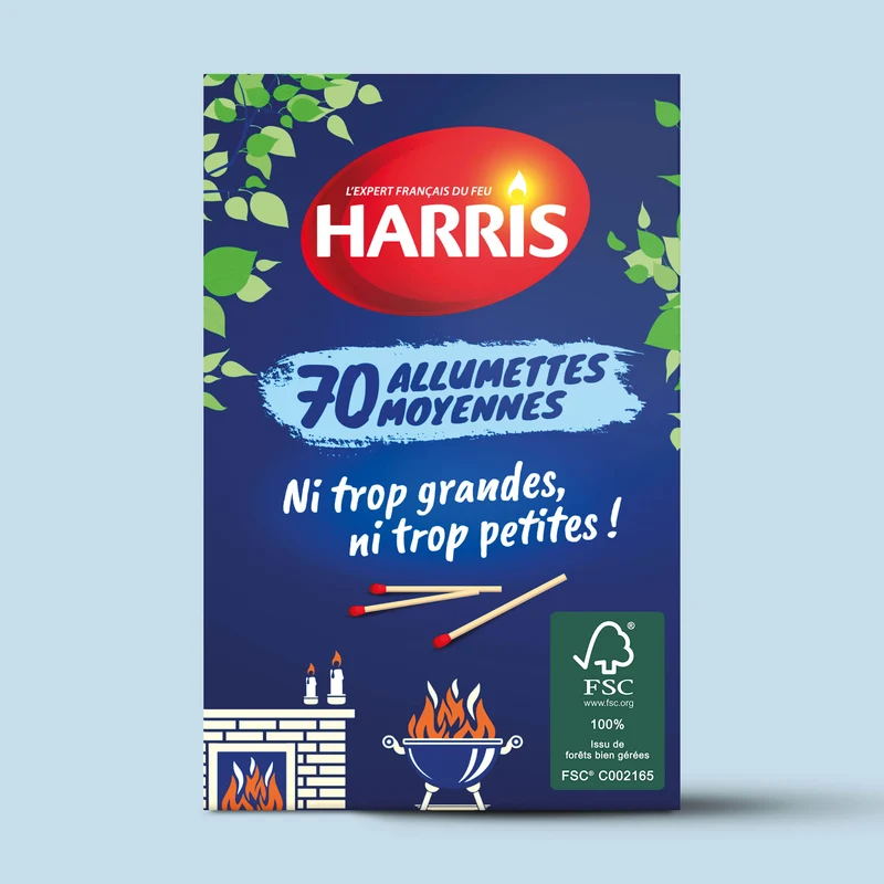 70 Allumettes moyennes certifiées FSC®