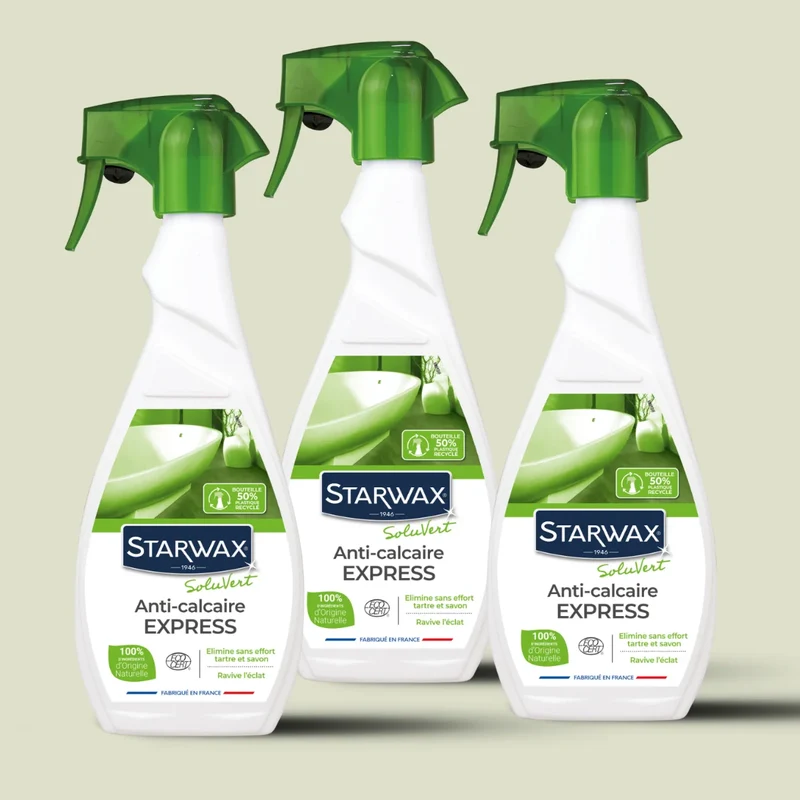 Lot de 3 Anti-calcaire express pour salle de bains