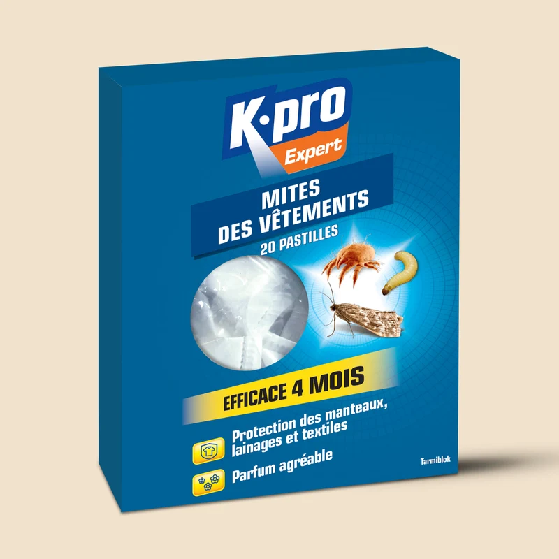 Pastilles mites des vêtements