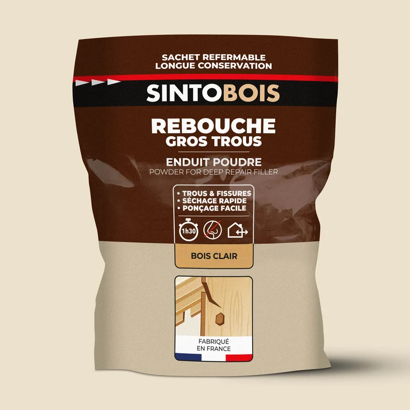 Rebouche bois enduit poudre
