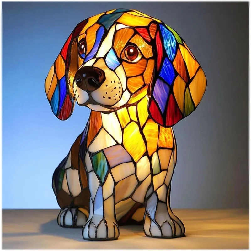 Veilleuse Décorative USB Design Chien Lumière Chaude