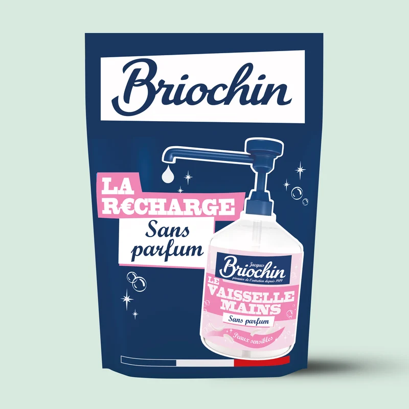 Recharge Liquide Vaisselle Mains spécial peaux sensibles Sans parfum
