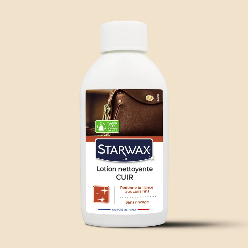 Lotion nettoyante sans rinçage pour cuirs délicats