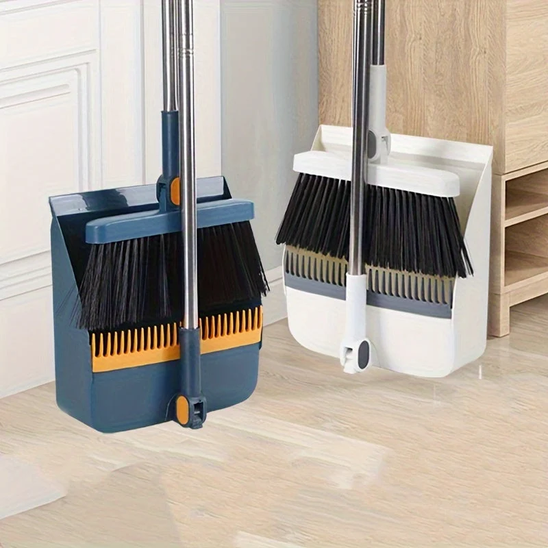 Balai et Pelle Ménagers Pivotants en Plastique Ergonomique