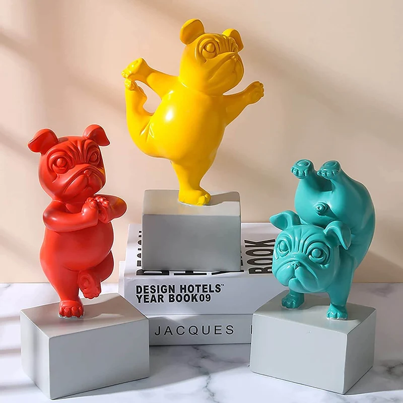 Figurine Décorative Bouledogue Yoga Design Original