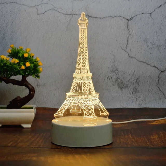 Lampe 3D Illusion Tour Eiffel LED Design Moderne