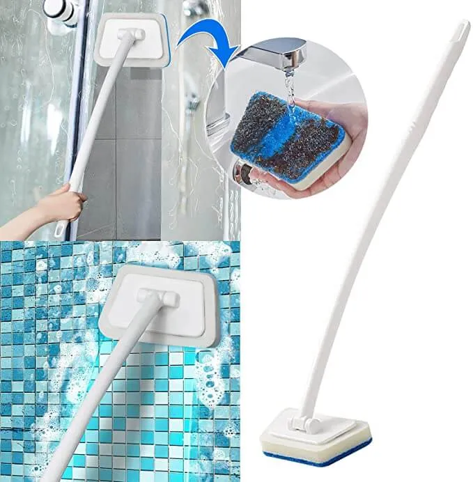 Brosse de nettoyage Salle de bains Manche ergonomique