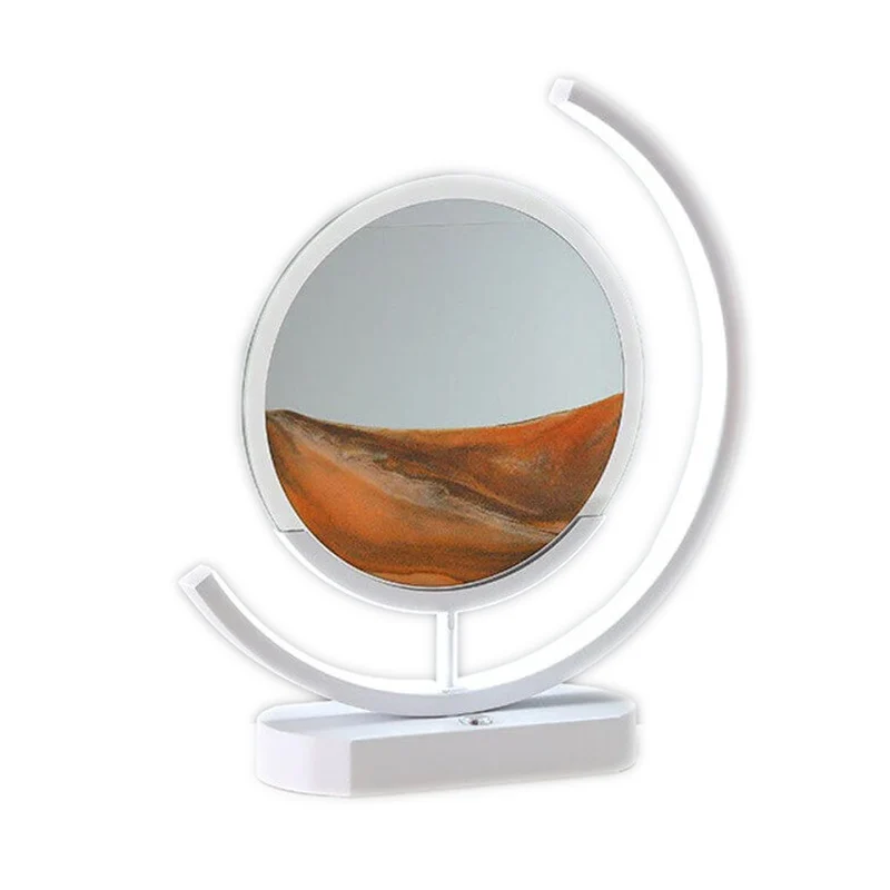 Lampe à poser avec peinture sable en mouvement