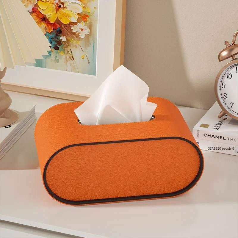 Boîte à Mouchoirs en Cuir Élégante pour Décorer la Maison
