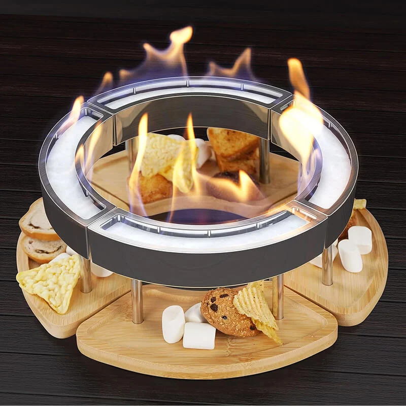 Feu de Table Bioéthanol Élégant et Polyvalent
