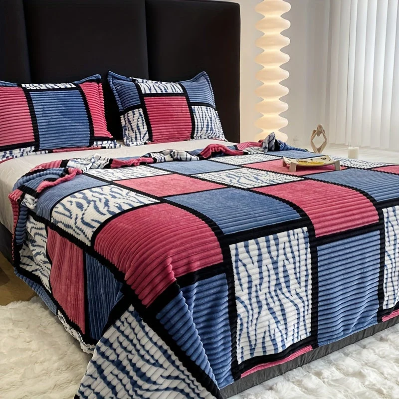 Plaid Flanelle Doux à Motif Écossais pour Toute la Famille