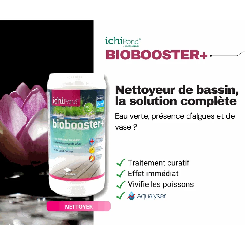 Biobooster+ pour 6m³ - Le nettoyeur du bassin
