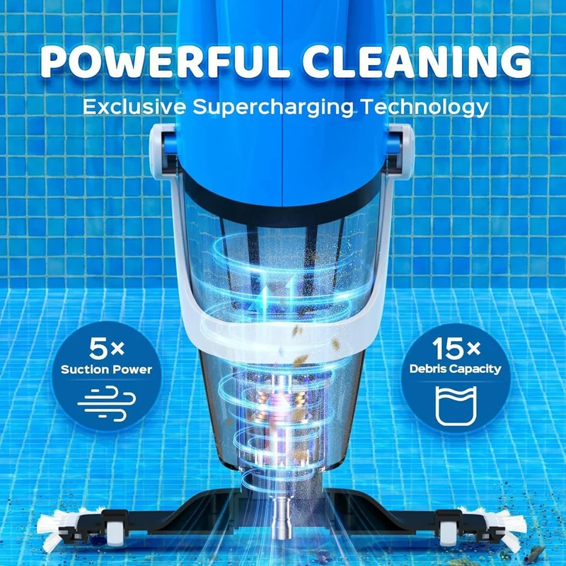 Aspirateur Robot Piscine Sans Fil Aspiration Cyclonique Grande