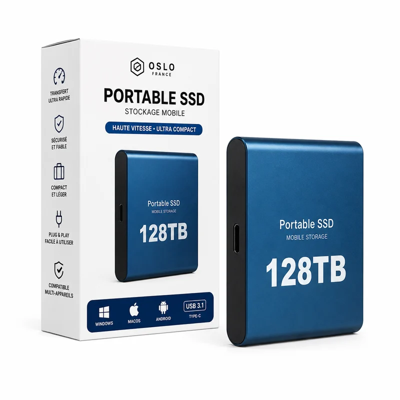 Disque dur externe SSD portable Haute vitesse USB