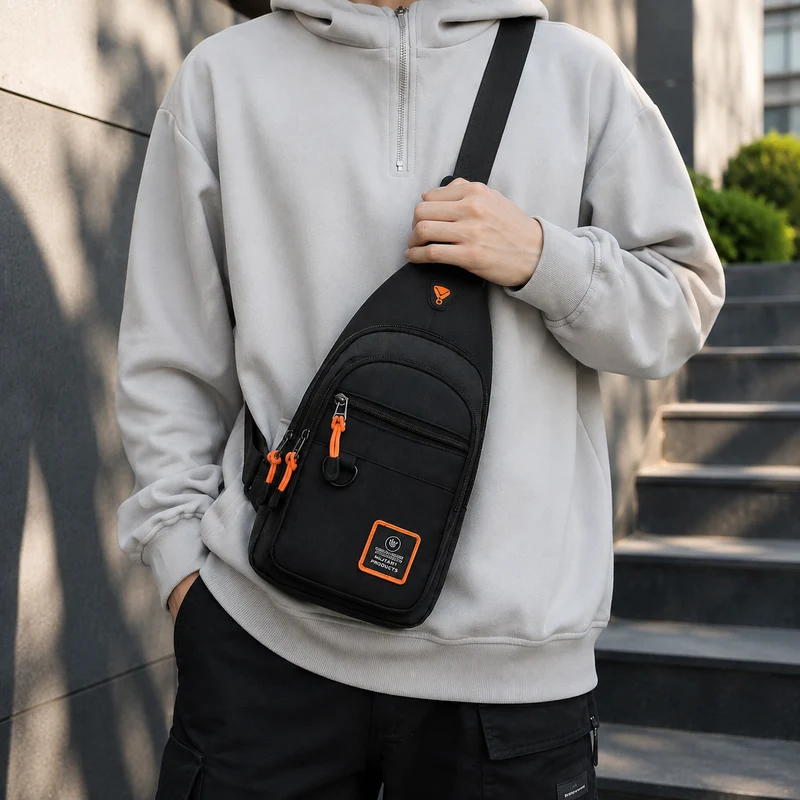 Sac Banane Homme Multifonction Compact Bandoulière Ajustable