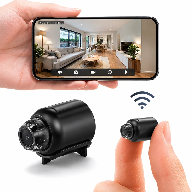 Caméra de surveillance WiFi sans fil Mini compacte Vision à distance