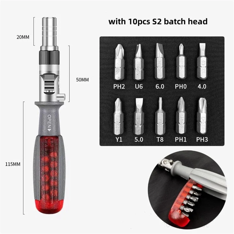 ToolMaster | Versatile Multi-Angle Foldable Screwdriver Set