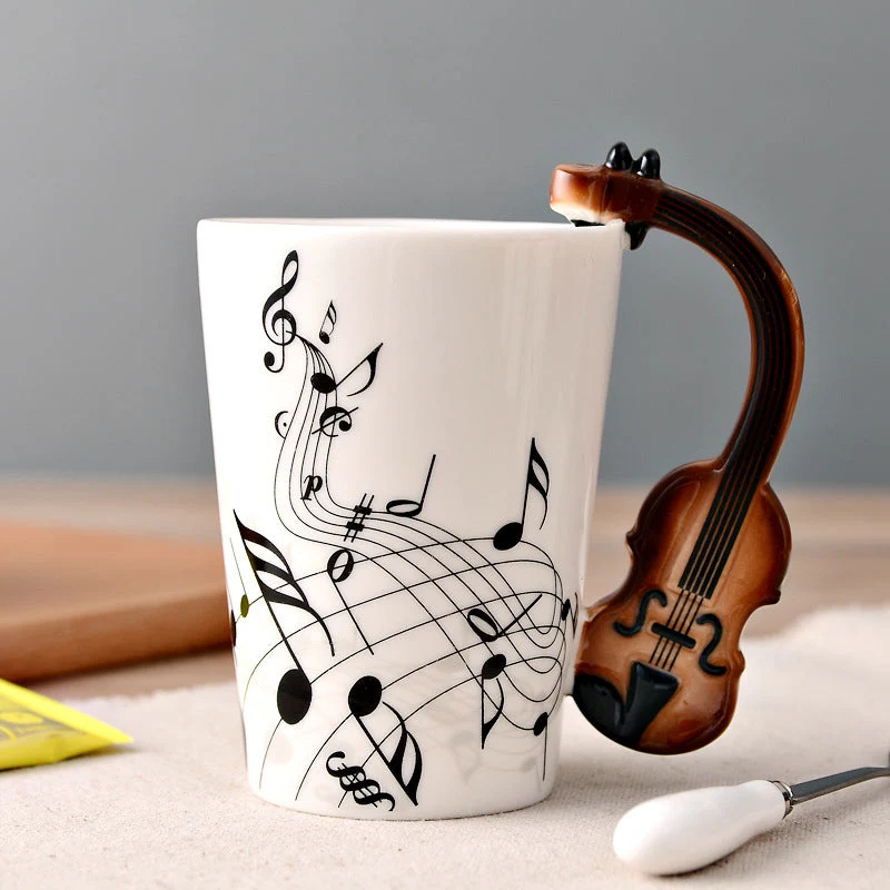 Tasse en Céramique Musicale Élégante
