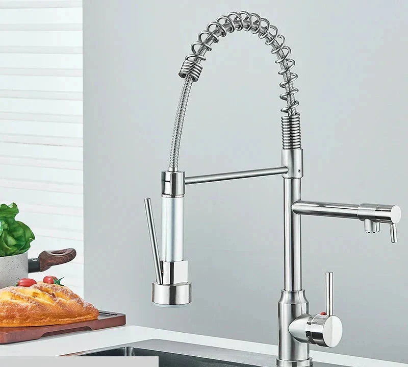 Robinetterie Cuisine Moderne à Bec Pivotant 360°