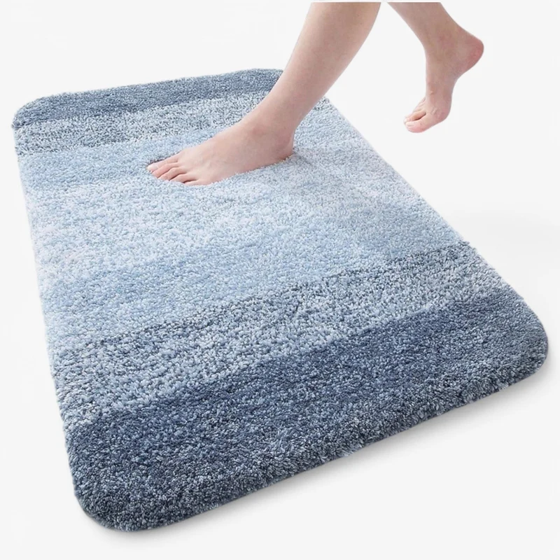 Tapis de bain Douillet Antidérapant Microfibre Séchant Rapide