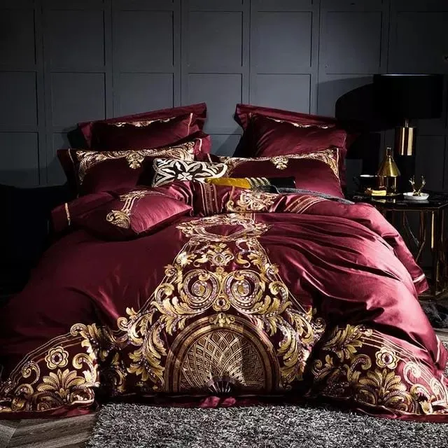 Couette Coton Fin Rouge Élégant pour Chambre Chic