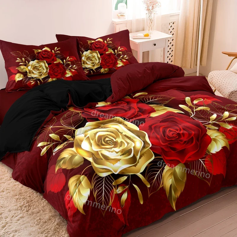 Ensemble de Couette Douillet en Coton Floral