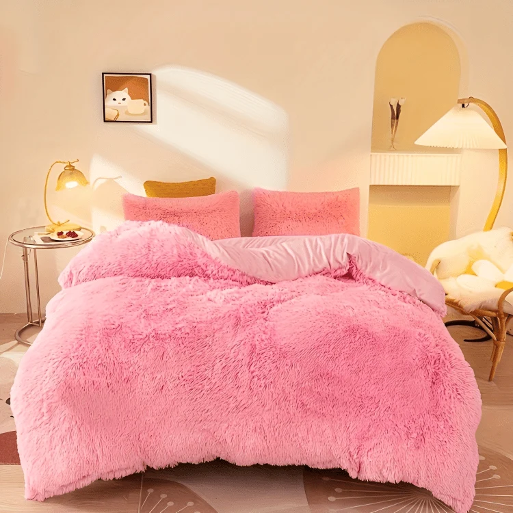 Ensemble de Duvet en Velours Doux et Chaud pour la Maison